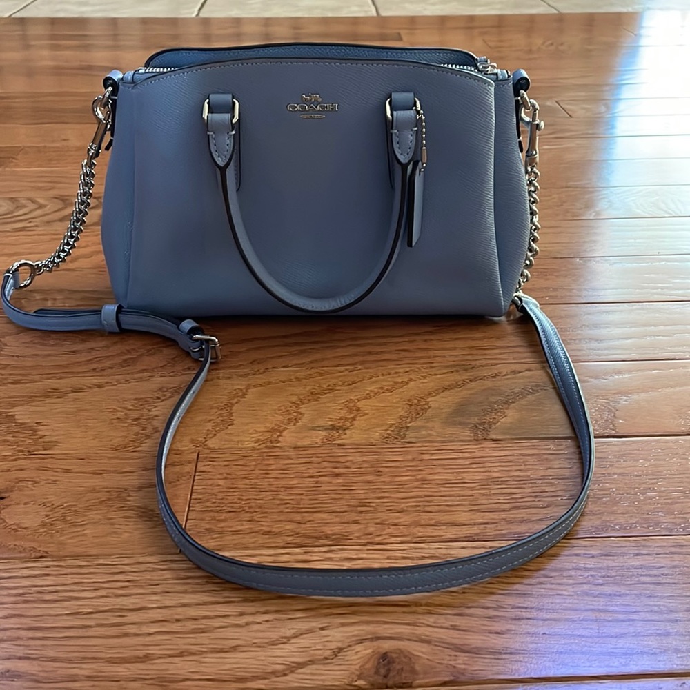 Coach crossbody purse. Powder blue, like new